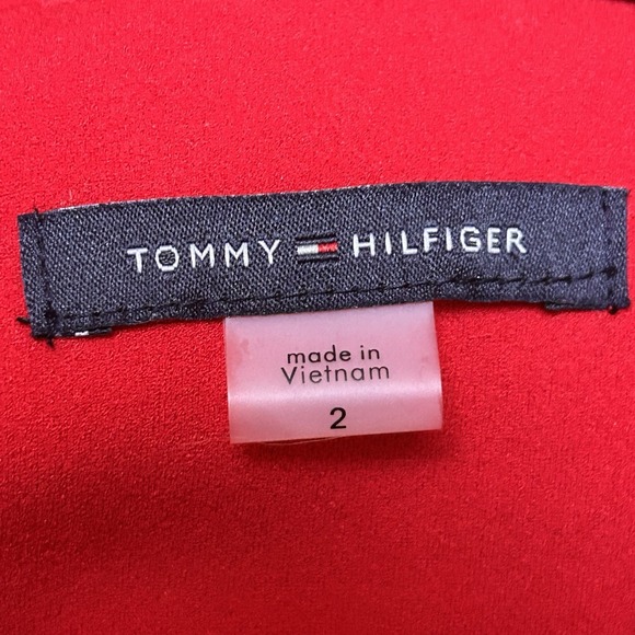 Valentines Day Tommy Hilfiger Womens Red Sleeveless Fit Flare Dress Size 2 Work - Picture 6 of 7